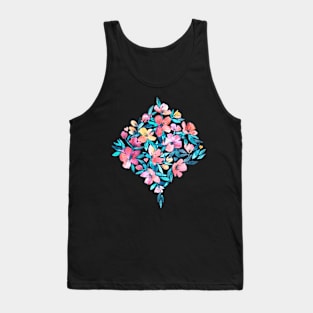 Peach Spring Floral in Watercolors Tank Top